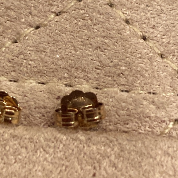 14k Natural Pearl Stud Earrings - Picture 6 of 6